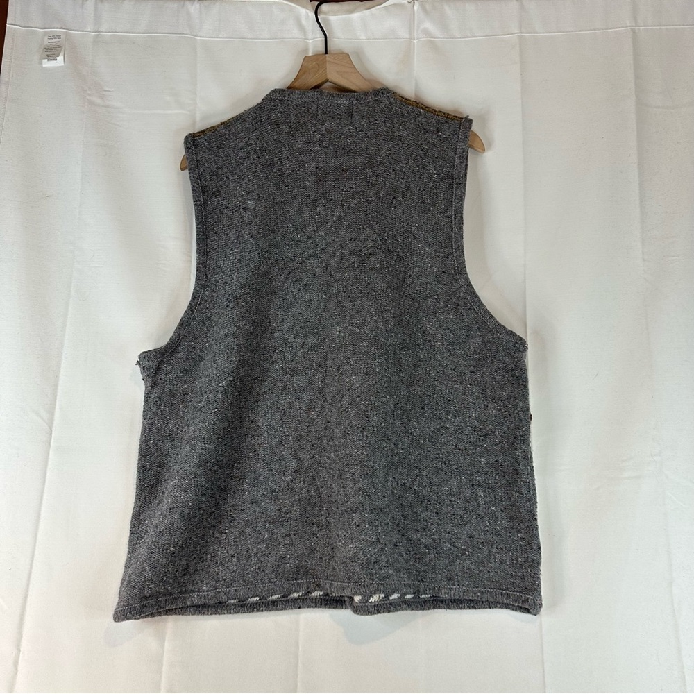 ETCHINGS Men’s Size XL Sweater Vest Wool Blend Button Front VINTAGE Cardigan - Picture 12 of 14